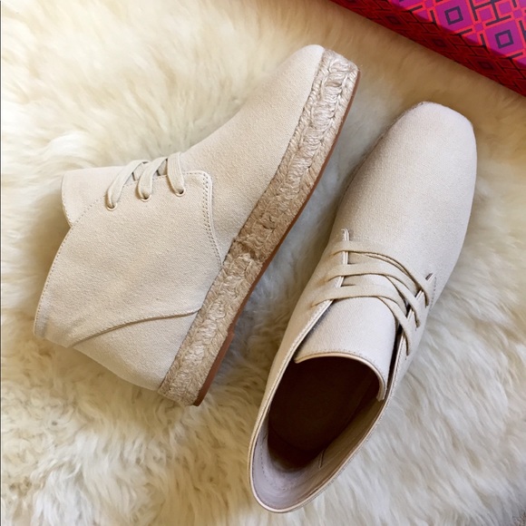 Tory Burch Rio Lace Up Espadrille Canvas Bootie - Picture 3 of 7